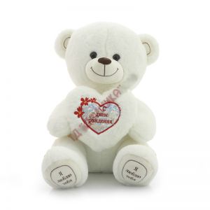 Мягкая игрушка Медведь с сердцем "С днем рождения!" (№1132/38) ― Джессика
