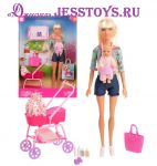 Кукла Defa Lucy с ребенком и коляской (№8380)