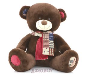 Мягкая игрушка Медведь в шарфе (№1853/48) ― Джессика