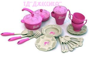 Набор посуды Барби- 21 предмет (№639)  ― Джессика