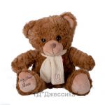 Мягкая игрушка Медведь кудрявый в шарфе (№907/38)