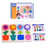 Деревянная развивающая игра «Цветочки» (№D2295)