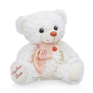 Мягкая игрушка Медведь кудрявый в шарфе (№907/28) ― Джессика