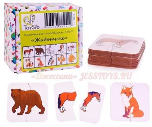 Деревянные картинки половинки Животные (№03025) ― Джессика