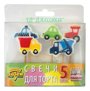 Набор свечей на пиках Машинки (№1502-0843)