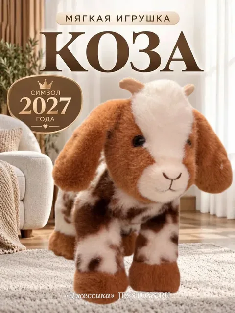 Мягкая игрушка Коза символ года 2027